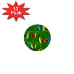 Parrots Flock 1  Mini Buttons (10 pack) 