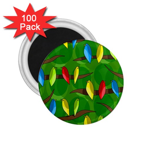 Parrots Flock 2.25  Magnets (100 pack)  from ArtsNow.com Front
