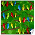 Parrots Flock Canvas 16  x 16  