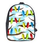 Parrots flock School Bags(Large) 