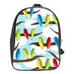 Parrots flock School Bags (XL) 