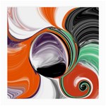 Abstract Orb in Orange, Purple, Green, and Black Medium Glasses Cloth