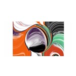 Abstract Orb in Orange, Purple, Green, and Black Satin Wrap