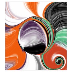Abstract Orb in Orange, Purple, Green, and Black Drawstring Pouches (XXL) from ArtsNow.com Front