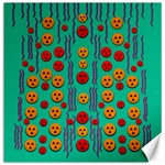 Pumkins Dancing In The Season Pop Art Canvas 16  x 16  