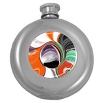 Abstract Orb Round Hip Flask (5 oz)
