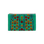 Pumkins Dancing In The Season Pop Art Cosmetic Bag (Small) 