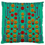 Pumkins Dancing In The Season Pop Art Large Cushion Case (Two Sides)