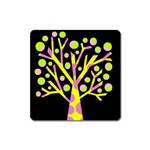 Simple colorful tree Square Magnet