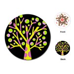 Simple colorful tree Playing Cards (Round) 