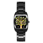 Simple colorful tree Stainless Steel Barrel Watch
