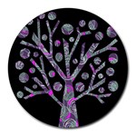 Purple magical tree Round Mousepads
