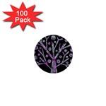 Purple magical tree 1  Mini Magnets (100 pack) 