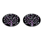 Purple magical tree Cufflinks (Oval)