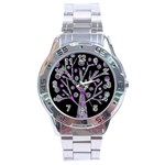 Purple magical tree Stainless Steel Analogue Watch