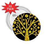 Yellow magical tree 2.25  Buttons (10 pack) 