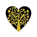 Yellow magical tree Heart Magnet