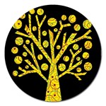 Yellow magical tree Magnet 5  (Round)