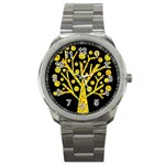 Yellow magical tree Sport Metal Watch