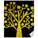 Yellow magical tree Canvas 11  x 14  