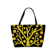Yellow magical tree Shoulder Handbags from ArtsNow.com Back