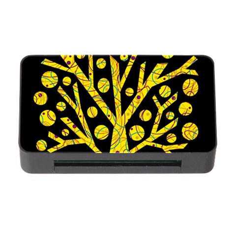 Yellow magical tree Memory Card Reader with CF from ArtsNow.com Front
