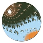 Sun-Ray Swirl Design Magnet 5  (Round)