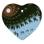 Sun-Ray Swirl Design Heart Ornament (2 Sides)