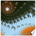 Sun-Ray Swirl Design Canvas 12  x 12  