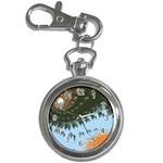 Sun-Ray Swirl Design Key Chain Watches