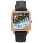 Sunraypil Rose Gold Leather Watch 