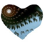 Sunraypil Large 19  Premium Flano Heart Shape Cushions