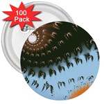 Sun-Ray Swirl Pattern 3  Buttons (100 pack) 