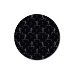 Surfing Motif Pattern Rubber Coaster (Round) 