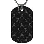 Surfing Motif Pattern Dog Tag (One Side)