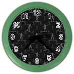 Surfing Motif Pattern Color Wall Clocks