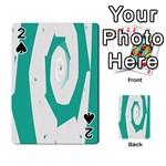 Aqua Blue and White Swirl Design Playing Cards 54 Designs 