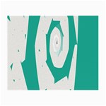 Aqua Blue and White Swirl Design Small Glasses Cloth (2-Side)