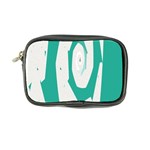 Aqua Blue and White Swirl Design Coin Purse