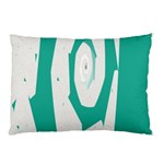 Aqua Blue and White Swirl Design Pillow Case (Two Sides)