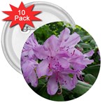 Purple Rhododendron Flower 3  Buttons (10 pack) 