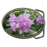 Purple Rhododendron Flower Belt Buckles