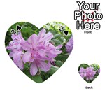 Purple Rhododendron Flower Playing Cards 54 (Heart) 