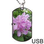 Purple Rhododendron Flower Dog Tag USB Flash (One Side)