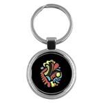 Colorful abstract spot Key Chains (Round) 
