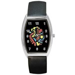 Colorful abstract spot Barrel Style Metal Watch