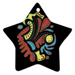 Colorful abstract spot Star Ornament (Two Sides) 