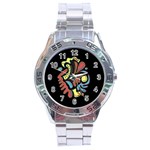Colorful abstract spot Stainless Steel Analogue Watch