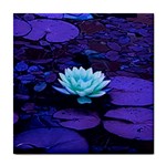 Lotus Flower Magical Colors Purple Blue Turquoise Tile Coasters