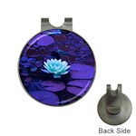 Lotus Flower Magical Colors Purple Blue Turquoise Hat Clips with Golf Markers